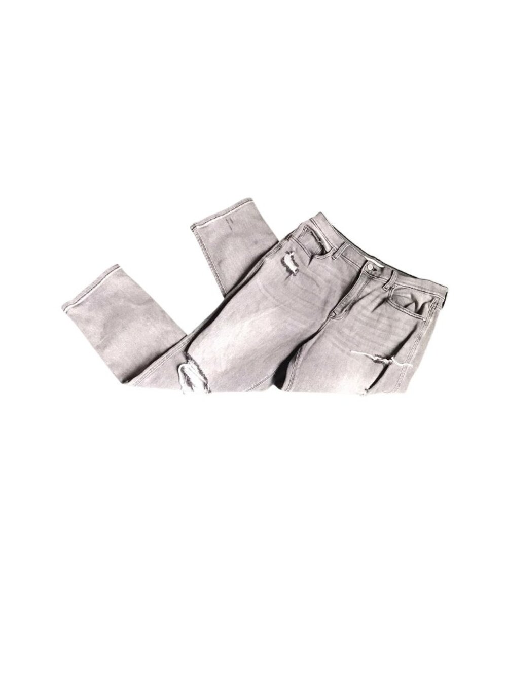 Eunina Gray and Black Distressed Boyfriend Jean